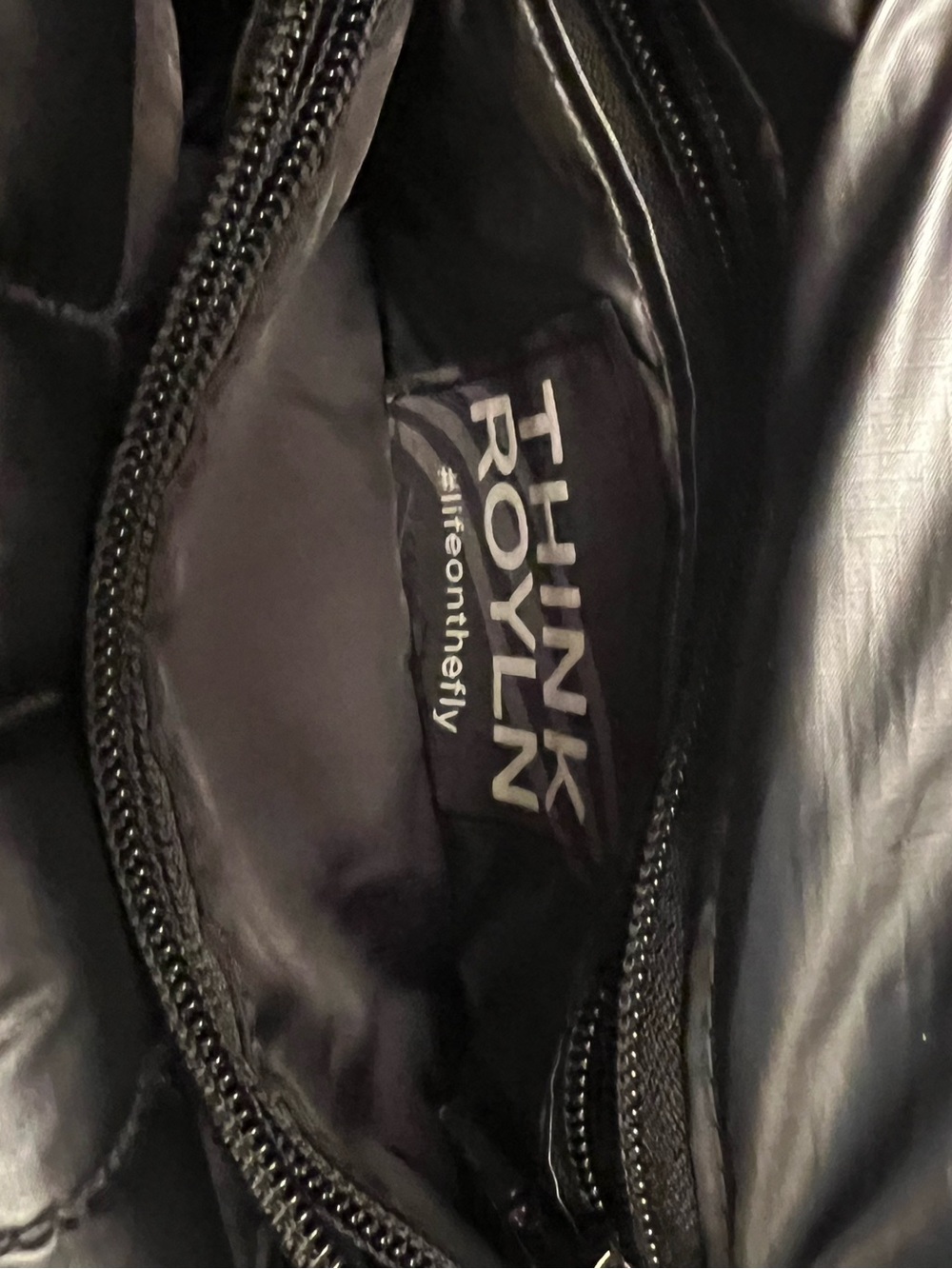 THINK ROYLN Quilted Puffer Crossbody Bag - Black - Picture 3 of 4